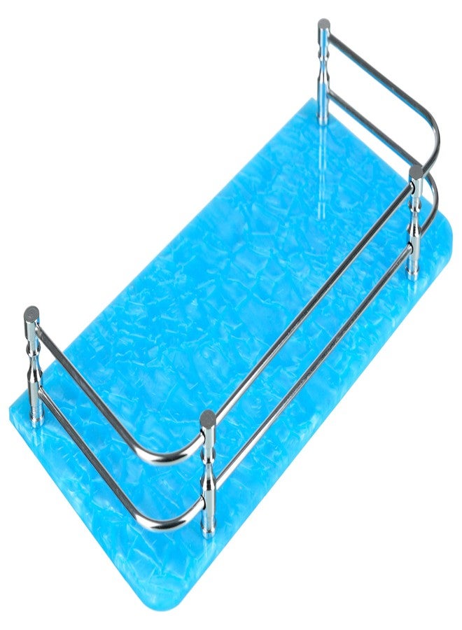 STIMULUS Stylish Acrylic Wall Mount Bathroom Shelf 3 PCS Set(Size - 6x15 Inch) (Blue Colour) 4MM SS Road - Image 3